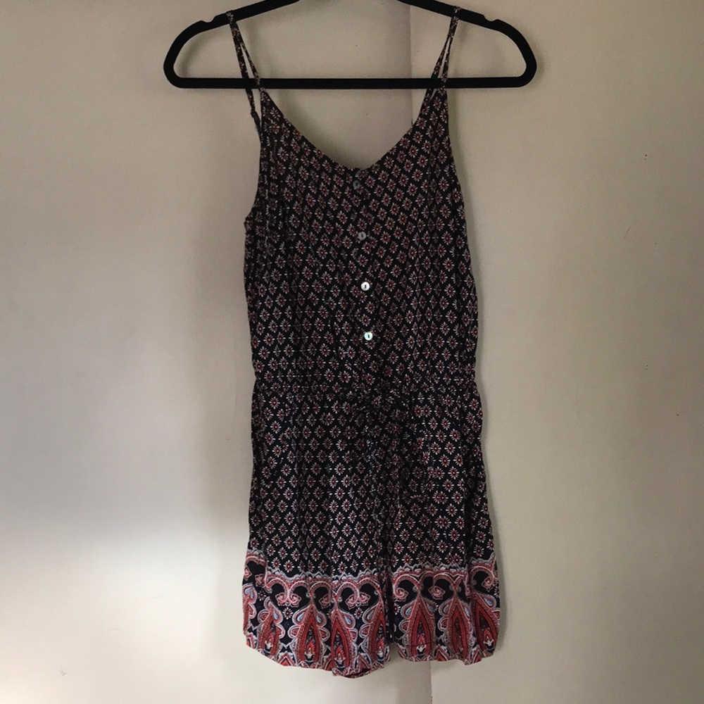 Up by Ultra Pink Boho Romper Black, red, white womens Size Small